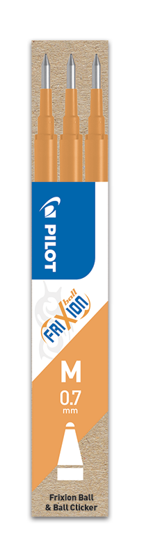 Pilot FriXion Ball 07 Náplň sada 3 ks - meruňková oranžová