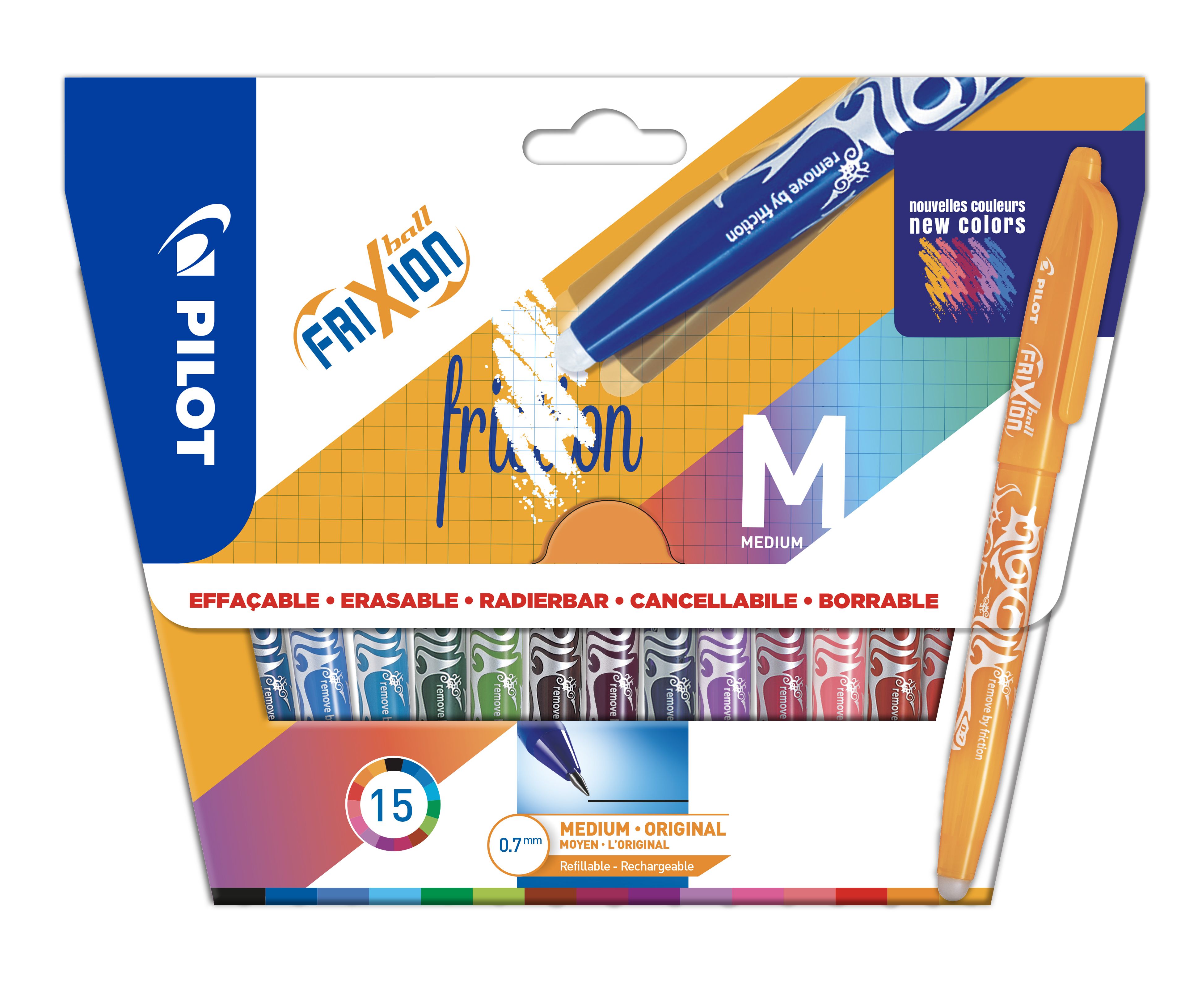 Pilot Frixion – Set Ricariche Per Penne Cancellabili: 12 Mine Blu 0,7 Mm + 2 Rosse Punta Media, Inchiostro Termosensibile - 4