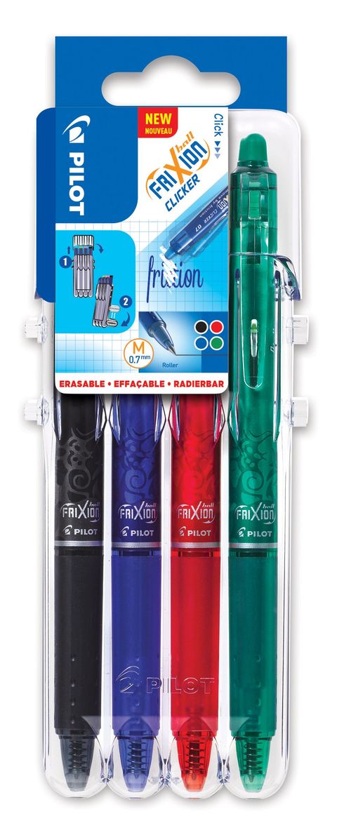 Obrázek produktu: Pilot FriXion Clicker 07 Roller 0,7 mm - sada 4 barev Set2Go BASIC