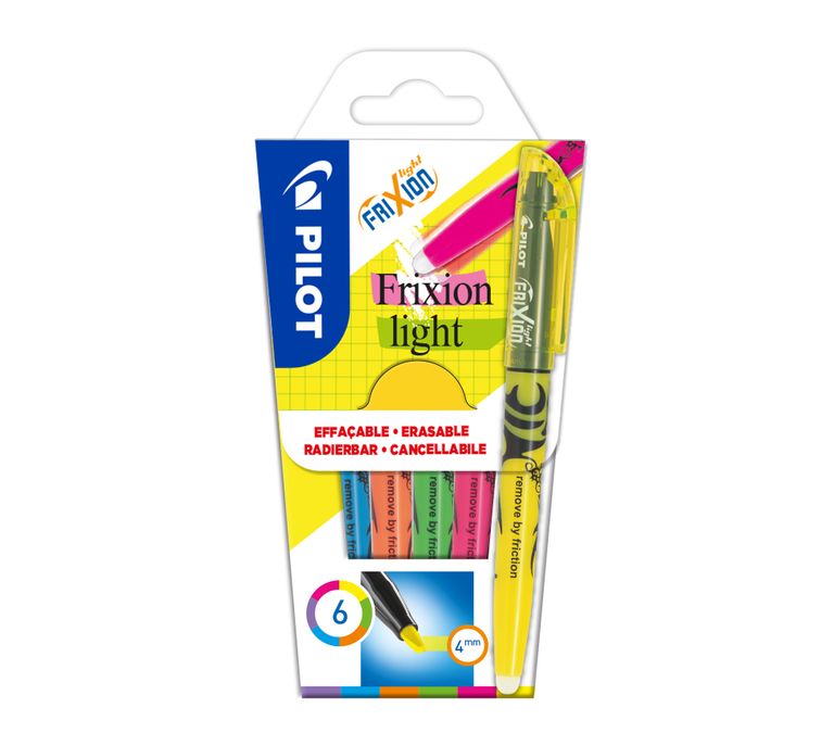 Pilot FriXion Light Gumovací zvýrazňovač - sada 6 barev