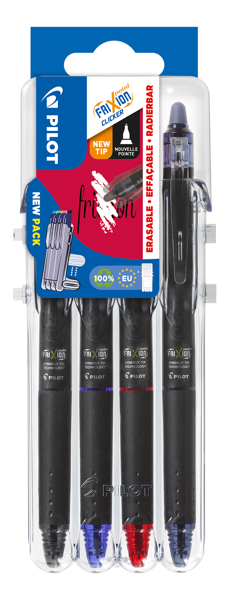 Pilot FriXion Point Clicker 05 Roller 0,5 mm - sada 4 barev Set2Go BASIC