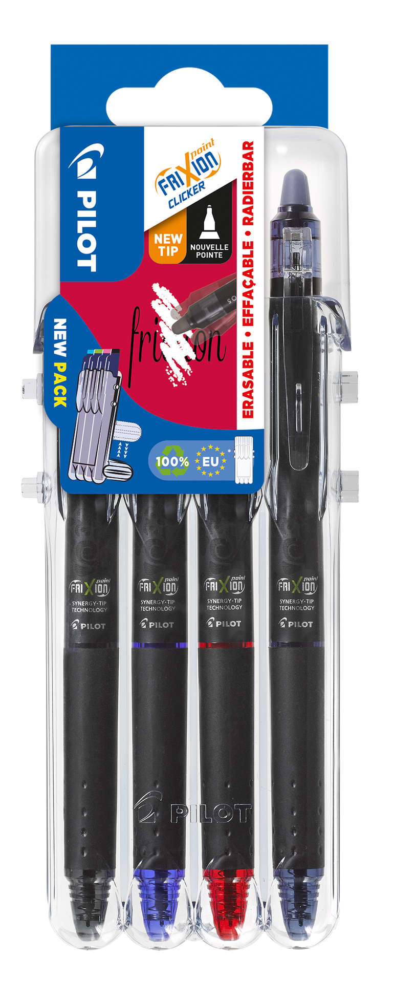 Gelový roller Pilot FX Point Clicker - set2go, sada 4 barev