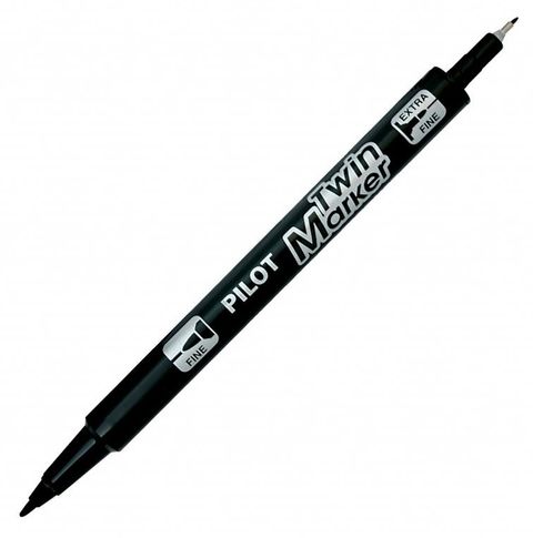 Obrázek produktu: Pilot TwinMarker Permanentní popisovač dvouhrotý - černý