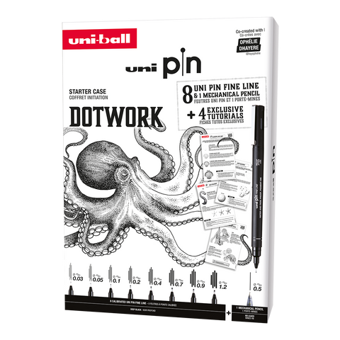 Obrázek produktu: PIN sada Dotwork - dárkový box, 8 linerů + SHALAKU mikrotužka, mix barev