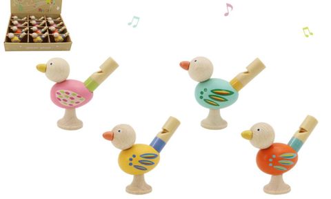 Obrázek produktu: Píšťalka dřevěná ptáček, mix barev