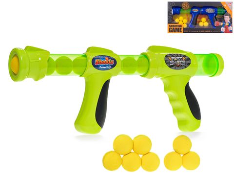 Obrázek produktu: Pistole 33,5 cm na natažení s pěnovými náboji 8 ks, mix barev