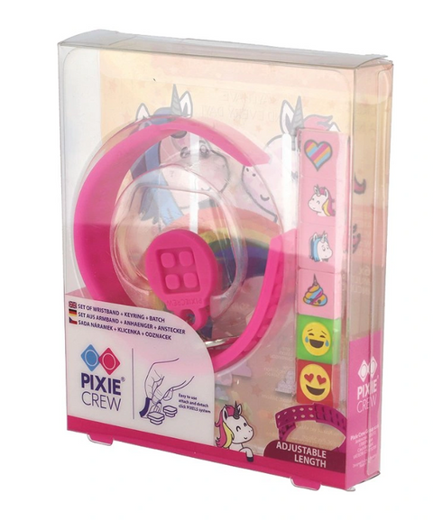 Obrázek produktu: PIXIE CREW dárková sada klíčenka, náramek, odznáček motiv Jednorožci