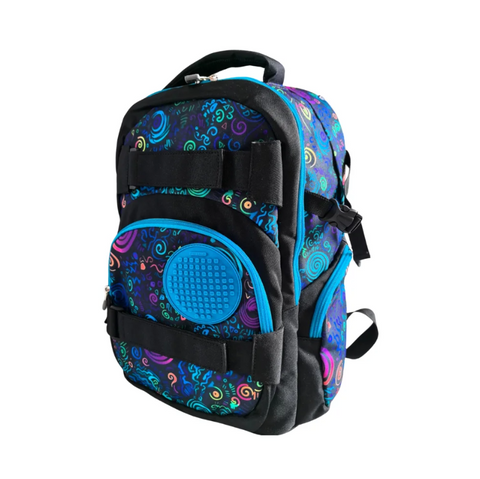 Obrázek produktu: PIXIE CREW Studentský batoh, modrá, Spiral magic, 100 pixelů