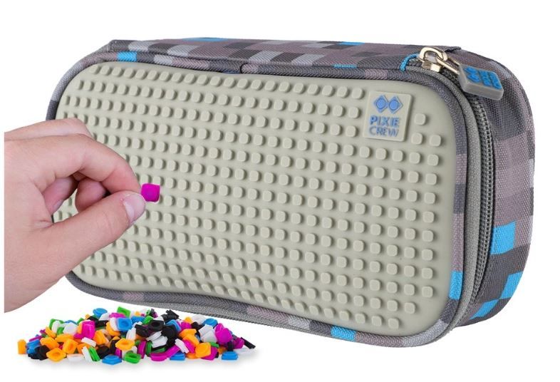 PIXIE CREW studentský penál Minecraft - šedý