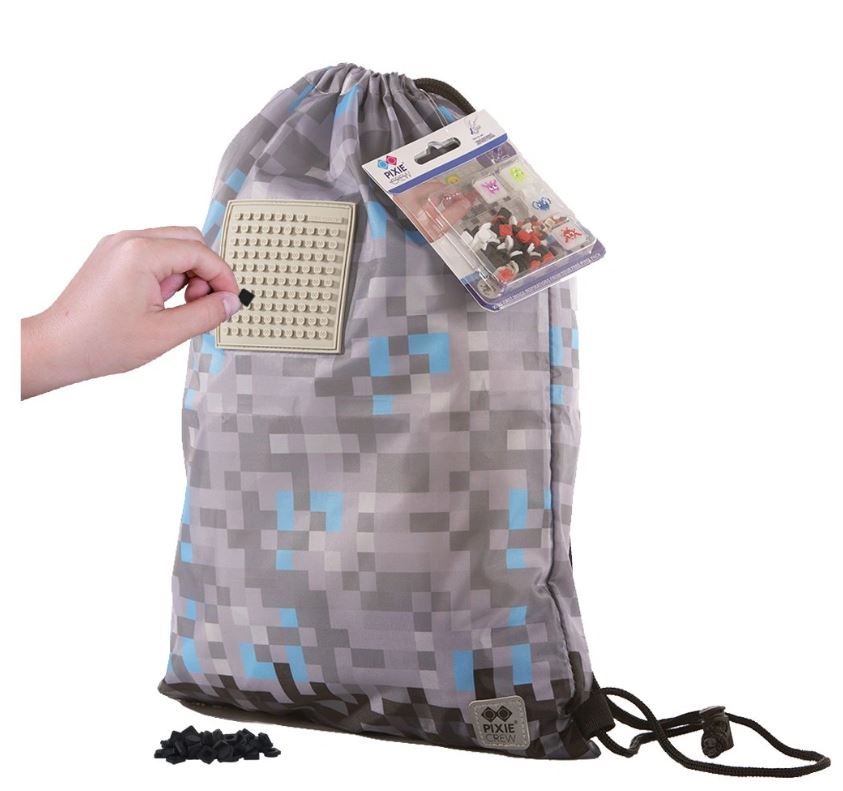 PIXIE CREW vak na záda Minecraft - šedý