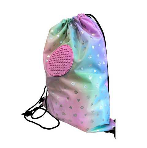 Obrázek produktu: PIXIE CREW Vak na záda, růžová, Srdce a tlapky 50 pixelů