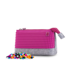 Obrázek produktu: PIXIE CREW velké pouzdro ŠEDÁ/FUCHSIOVÁ