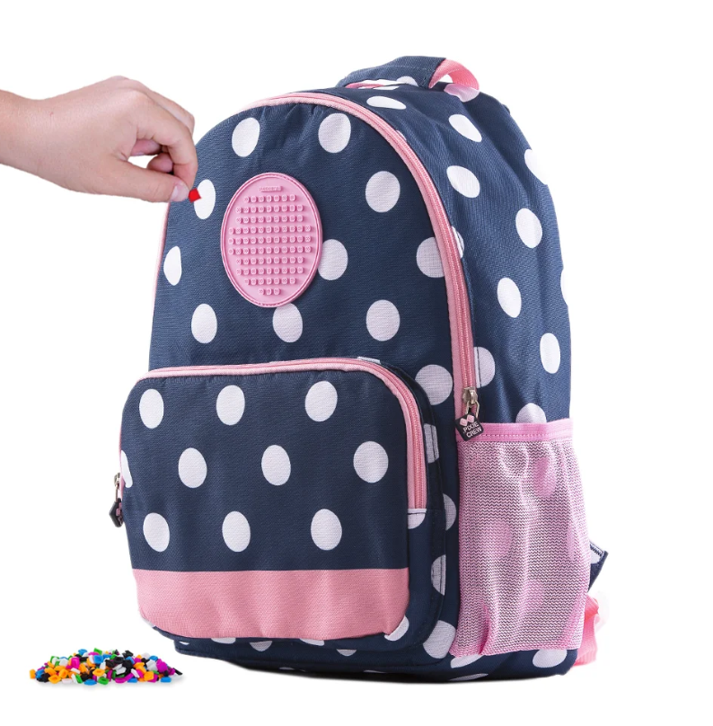 PIXIE CREW volnočasový batoh MODRÝ S BÍLÝM PUNTÍKEM