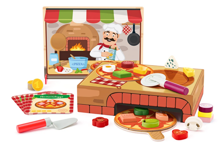 Woody Pizzeria Carlo didaktická hra s vkládacími tvary