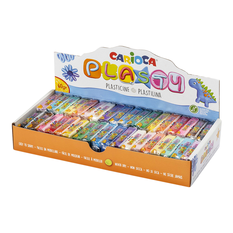 Plastelína Carioca 36 × 60 g, displej - 18 barev