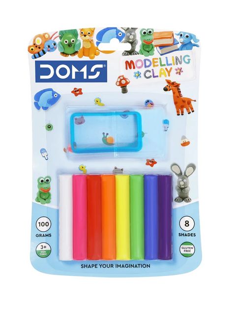 Obrázek produktu: Plastelína DOMS - 8 barev 100 g s příslušenstvím