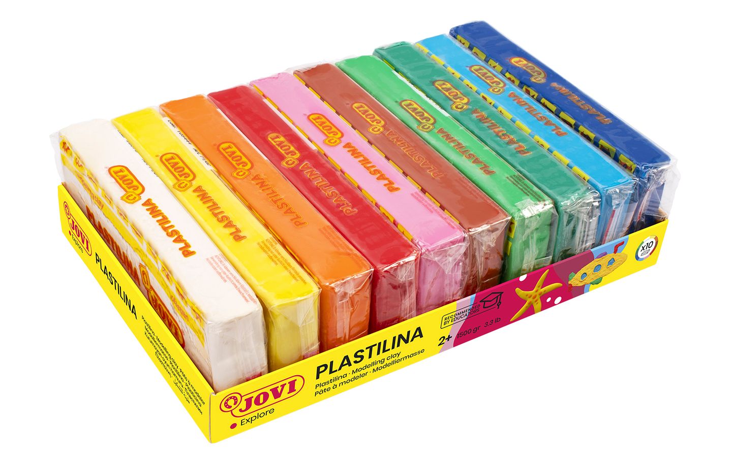 Plastelína Jovi - 10 × 150 g, 10 barev