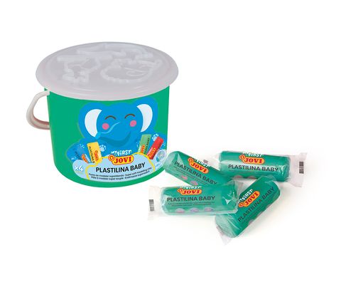 Obrázek produktu: Plastelína JOVI BABY 10 × 38 g, zelený kbelík