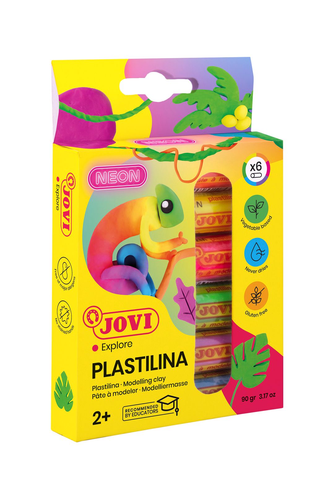 Plastelína JOVI - FLUOR 6 × 15 g