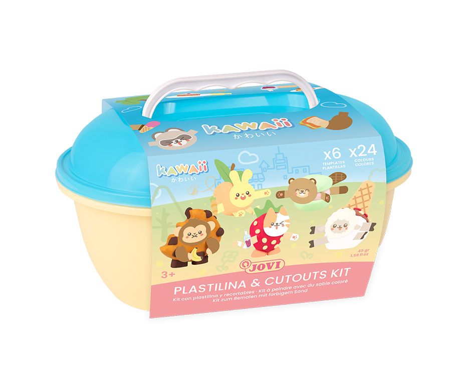 Plastelína JOVI Kawaii PLAY&FUN kufřík - 50 ks
