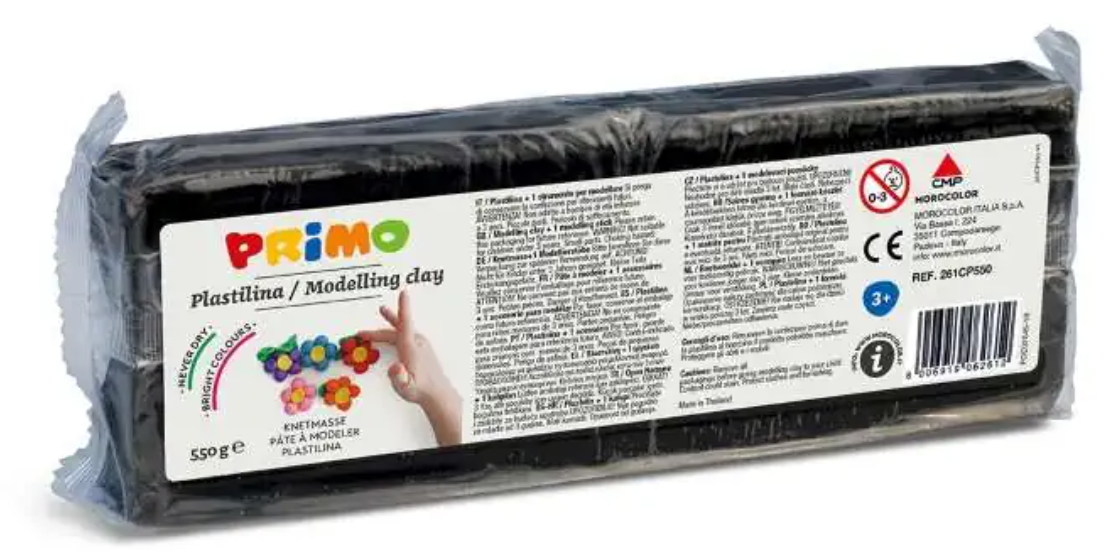 Plastelína PRIMO 550 g - černá