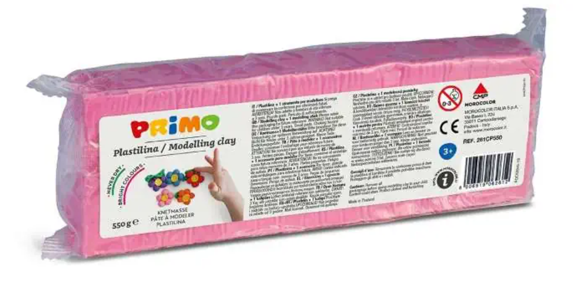 Plastelína PRIMO 550 g - růžová