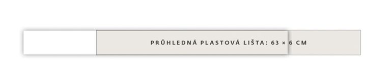 Plastová lišta k týdenní plánovací mapě A2 - průhledná
