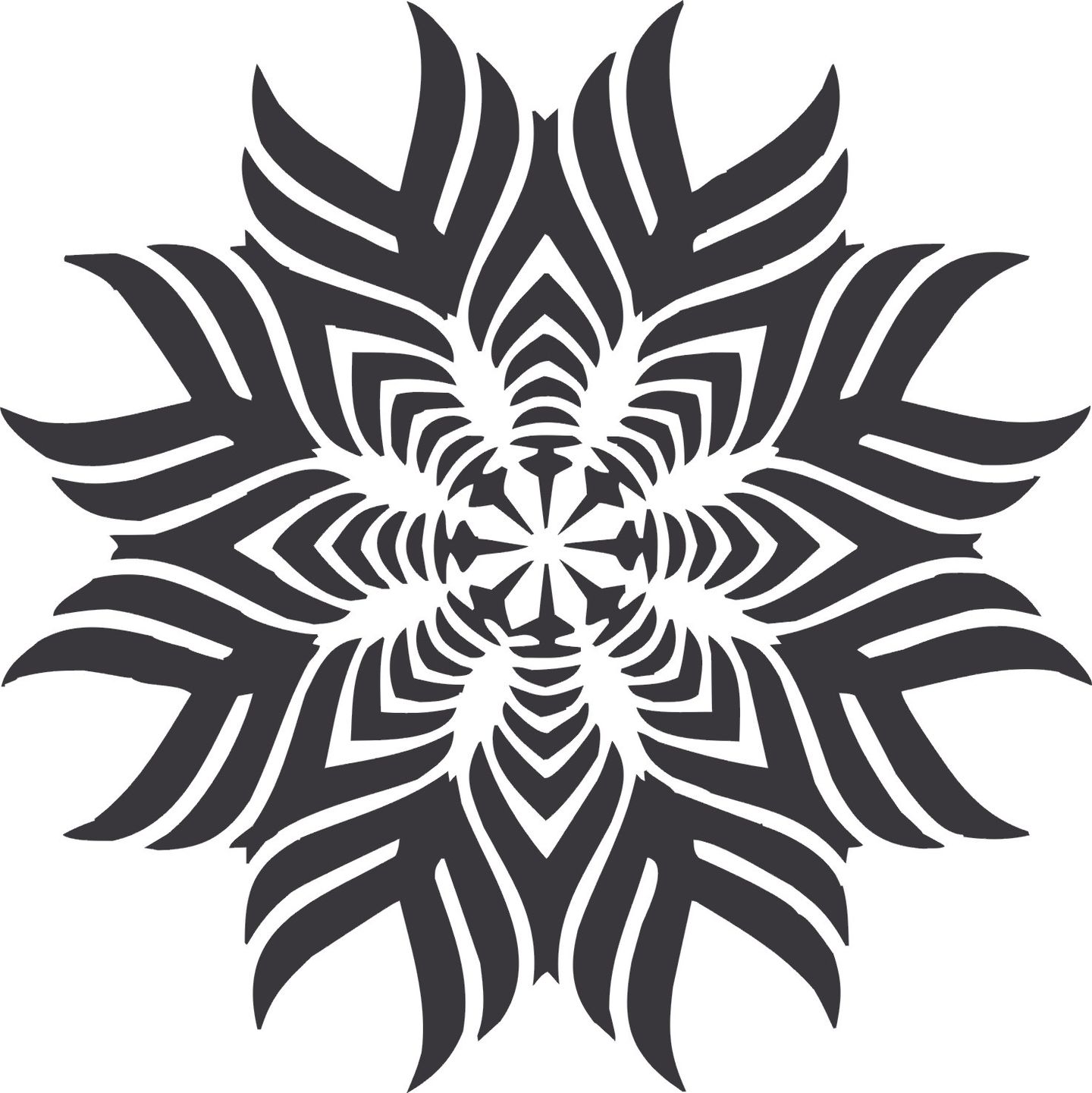 Plastová šablona - Mandala, 14,5 × 14,5 cm