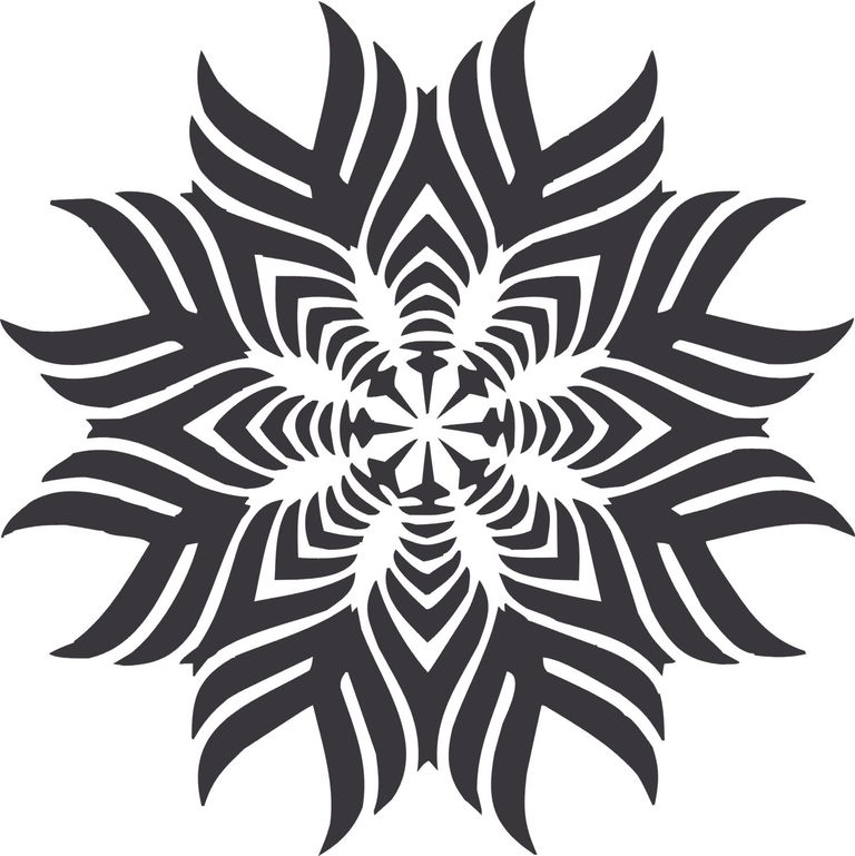 Plastová šablona - Mandala, 14,5 × 14,5 cm