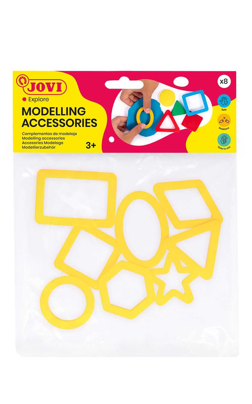 Plastová vykrajovátka Jovi - geometrické tvary 8 kusů