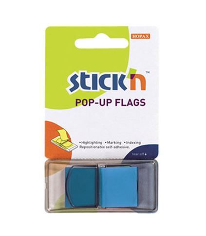 Hopax Stick'n PopUp Flags - neonové proužky "Z" - modré