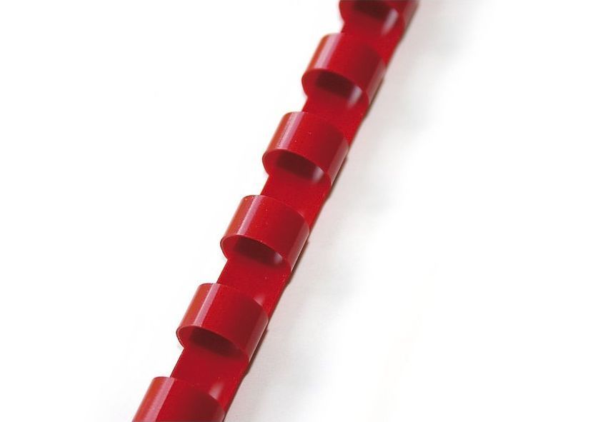 Plastový hřbet 6 mm 100 ks - červený