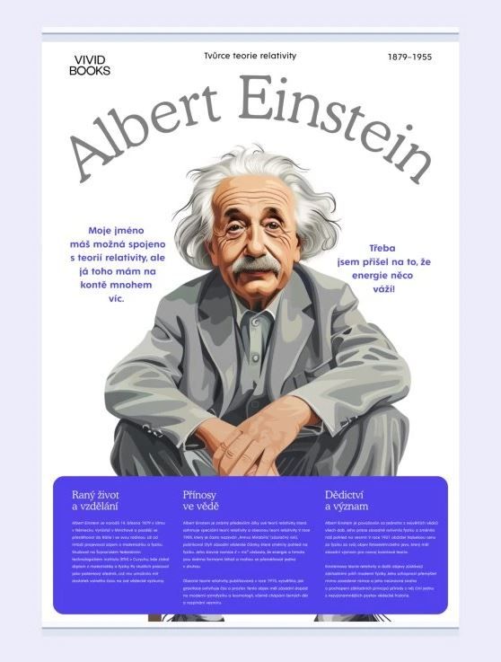 Levně Plátěný obraz Albert Einstein 1000 × 1400 mm