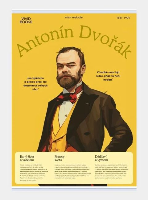 Obrázek produktu: Plátěný obraz Antonín Dvořák 420 × 594 mm
