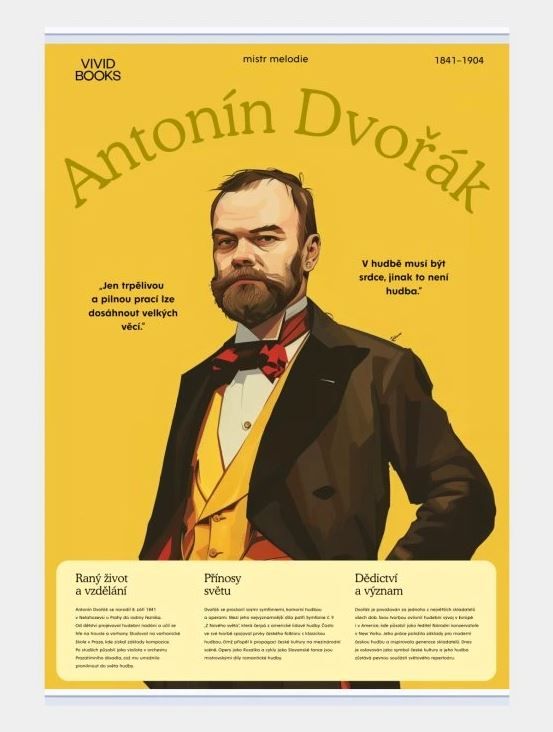 Plátěný obraz Antonín Dvořák 594 × 841 mm