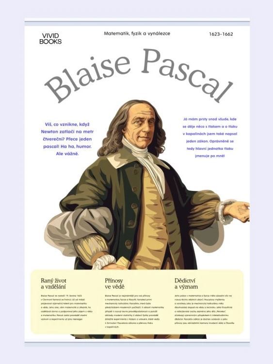 Plátěný obraz Blaise Pascal 1000 × 1400 mm