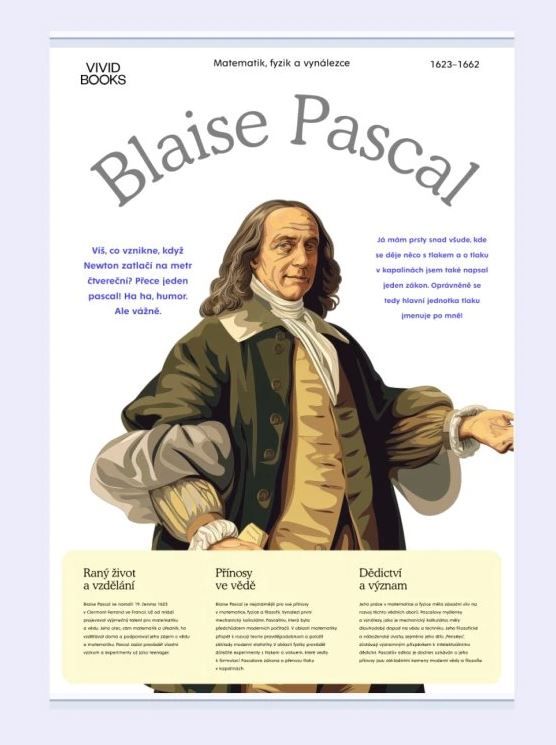 Plátěný obraz Blaise Pascal 420 × 594 mm