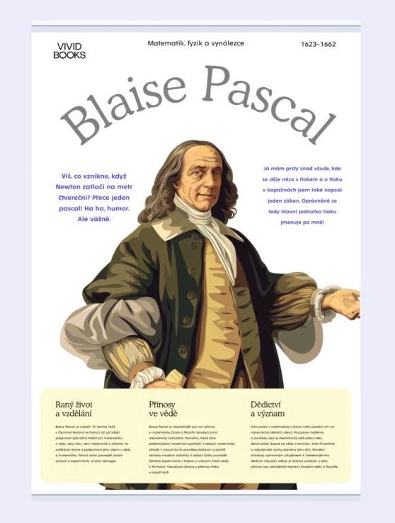 Plátěný obraz Blaise Pascal 594 × 841 mm