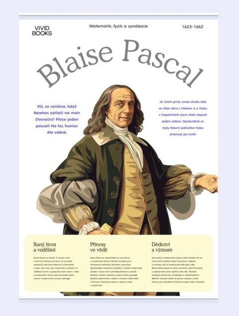 Obrázek produktu: Plátěný obraz Blaise Pascal 594 × 841 mm
