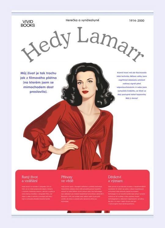 Plátěný obraz Hedy Lamarr 420 × 594 mm
