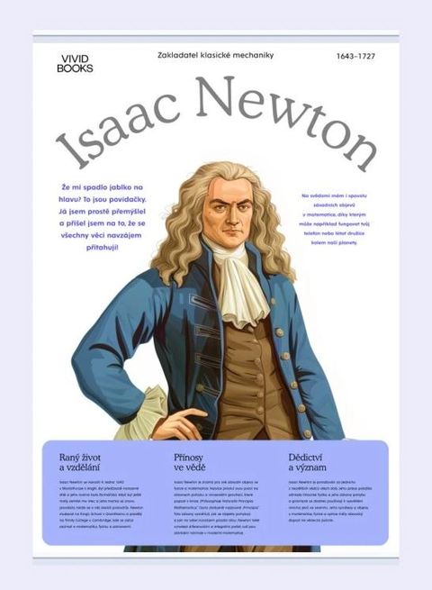 Obrázek produktu: Plátěný obraz Isaac Newton 1000 × 1400 mm