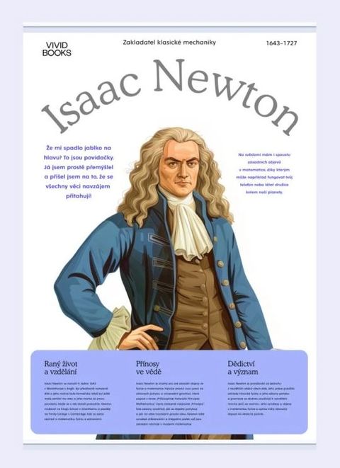 Obrázek produktu: Plátěný obraz Isaac Newton 594 × 841 mm