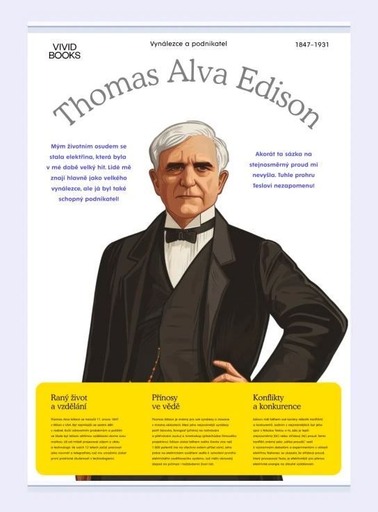 Plátěný obraz Thomas Alva Edison 420 × 594 mm