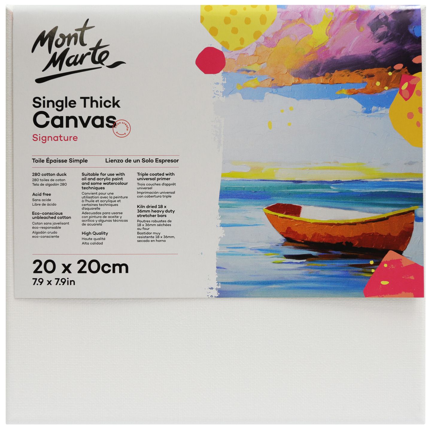 Plátno na rámu Mont Marte, 20 x 20 cm č. 2020 - 1 ks