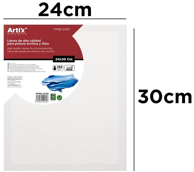 Plátno v rámu 24 × 30 cm