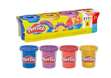 Play-Doh 4 ks kelímků metalické barvy, mix
