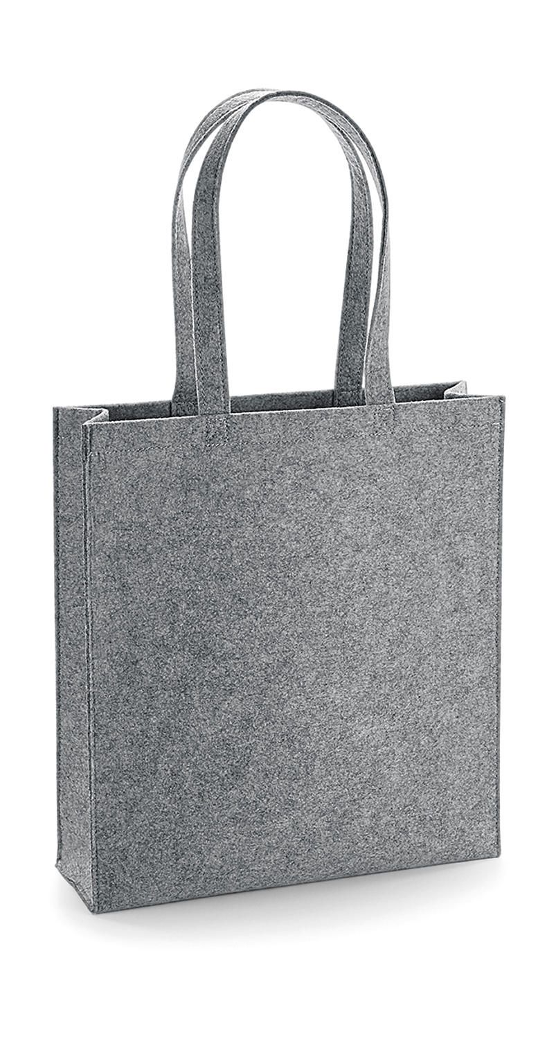 Plstěná taška Tote, 100% polyester, 37 x 41 x 11,5 cm - šedá