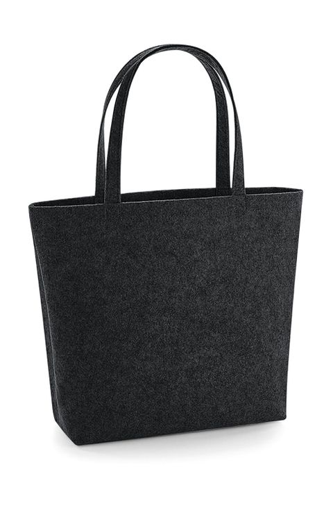 Obrázek produktu: Plstěná taška Tote,100% polyester - 49 x 39 x 13,5 cm - šedočerná