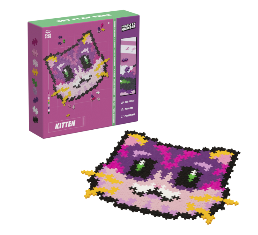 Plus-Plus Skládej podle čísel - Kočička 500 ks