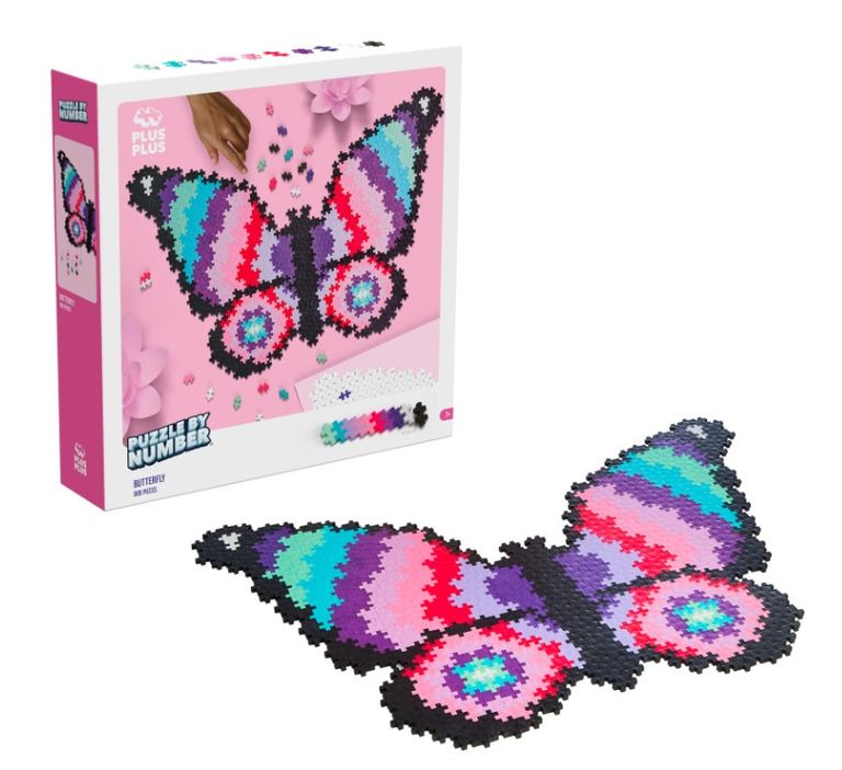 Plus-Plus Skládej podle čísel - Motýl 800 ks